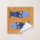 ビーチハウスフィッシュシースケープシーサイド漁師 バスタオルセット (ウォッシュタオル)