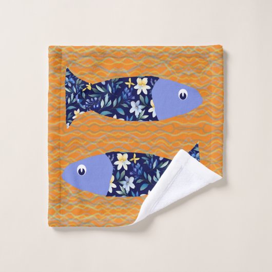 ビーチハウスフィッシュシースケープシーサイド漁師 バスタオルセット (ウォッシュタオル)