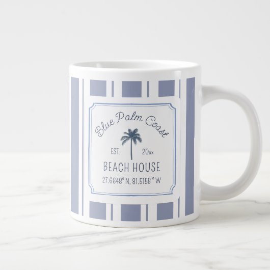 ビーチハウスブルーストリップコースタルファームハウス ジャンボコーヒーマグカップ (右)