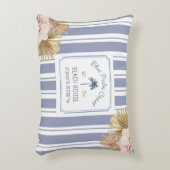 ビーチハウスブルーストリップコースタルボホファームハウス アクセントクッション (正面(垂直))