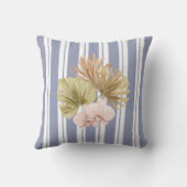 ビーチハウスブルーストリップコースタルボホファームハウス クッション (裏面)