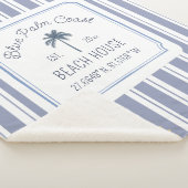 ビーチハウスブルーストリップコースタルボホファームハウス シェルパブランケット (3/4)