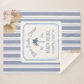 ビーチハウスブルーストリップコースタルボホファームハウス シェルパブランケット (正面(横))