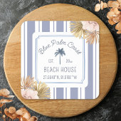 ビーチハウスブルーストリップコースタルボホファームハウス スクエアシール