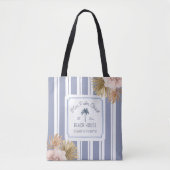 ビーチハウスブルーストリップコースタルボホファームハウス トートバッグ (正面)