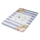 ビーチハウスブルーストリップコースタルボホファームハウス バスマット (アングル)