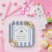 ビーチハウスブルーストリップコースタルボホファームハウス ペーパープレート (パーティー)