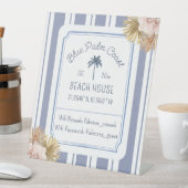 ビーチハウスブルーストリップコースタルボホファームハウスWifi 台座サイン (インサイチュ)