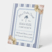 ビーチハウスブルーストリップコースタルボホファームハウスWifi 台座サイン (正面)