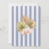 ビーチハウスブルーストリップコースト引っ越し祝いパーティーパーティー 招待状 (裏面)