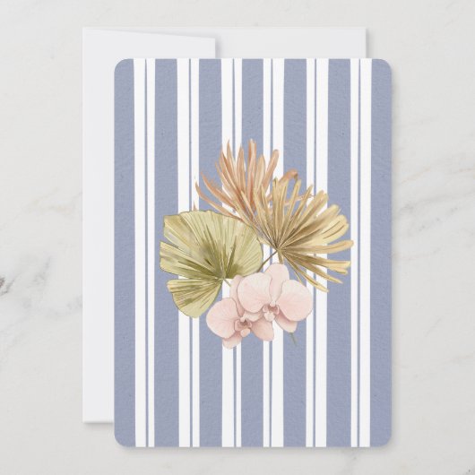 ビーチハウスブルーストリップコースト引っ越し祝いパーティーパーティー 招待状 (裏面)