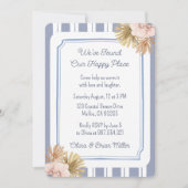 ビーチハウスブルーストリップコースト引っ越し祝いパーティーパーティー 招待状 (正面)