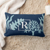ビーチハウスモノグラム装飾用クッション ランバークッション (ブランケット)