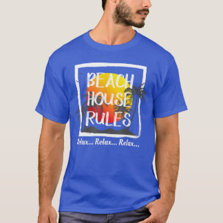 ビーチハウスルールサマーバケーションTシャツギフト Tシャツ