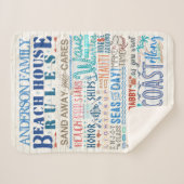 ビーチハウスルールズコースタルファミリーコテージ | カスタム シェルパブランケット (正面(横))