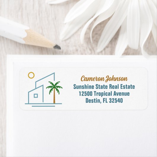 ビーチハウス実在エステート会社差出人住所 ラベル (インサイチュ)