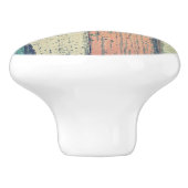 ビーチハウス絵を描ウッドオセアンサイドストライプの セラミックノブ (側面)