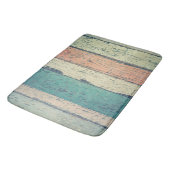 ビーチハウス絵を描ウッドオセアンサイドストライプの バスマット (アングル)