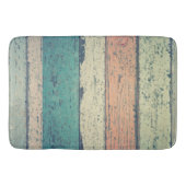 ビーチハウス絵を描ウッドオセアンサイドストライプの バスマット (正面)