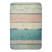 ビーチハウス絵を描ウッドオセアンサイドストライプの バスマット (正面縦)