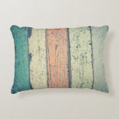 ビーチハウス絵を描ウッドラスストライプのト アクセントクッション (正面)