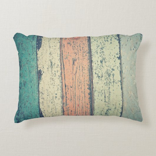 ビーチハウス絵を描ウッドラスストライプのト アクセントクッション (正面)