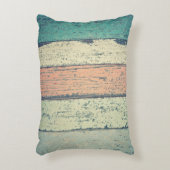 ビーチハウス絵を描ウッドラスストライプのト アクセントクッション (正面(垂直))