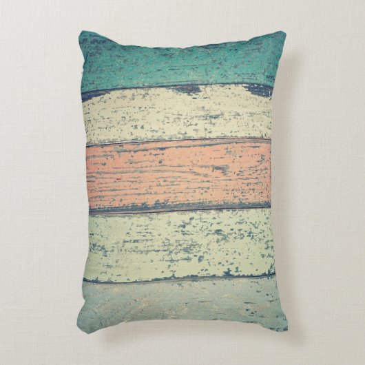 ビーチハウス絵を描ウッドラスストライプのト アクセントクッション (正面(垂直))