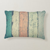 ビーチハウス絵を描ウッドラスストライプのト アクセントクッション (裏面)