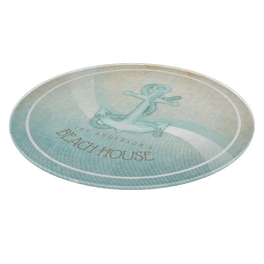 ビーチハウス航海のいかりアンドロープアクアID623 カッティングボード (角)