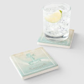 ビーチハウス航海のいかりアンドロープアクアID623 ストーンコースター (横)