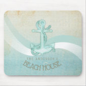 ビーチハウス航海のいかりアンドロープアクアID623 マウスパッド (正面)