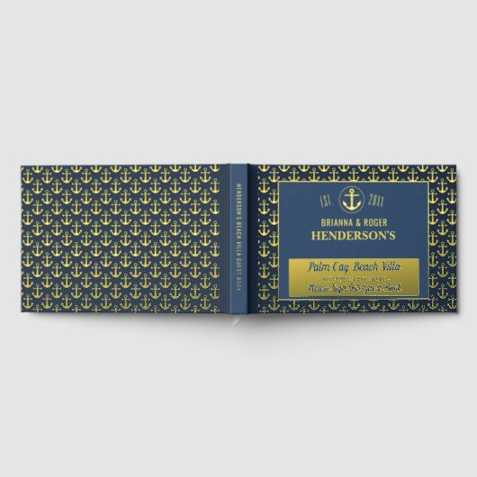 ビーチハウス航海のいかりバケーションレンタル金ゴールド ゲストブック (全面)