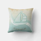 ビーチハウス航海のシルボートアクアブルーID623 クッション (裏面)