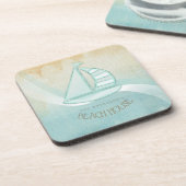 ビーチハウス航海のシルボートアクアブルーID623 コースター (左側)