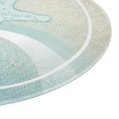 ビーチハウス航海のスターフィッシュアクアブルーID623 カッティングボード (角)