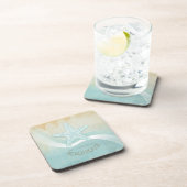 ビーチハウス航海のスターフィッシュアクアブルーID623 コースター (右側)