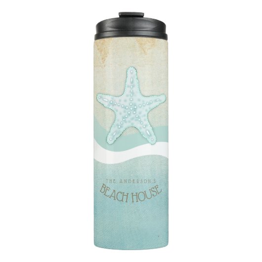 ビーチハウス航海のスターフィッシュアクアブルーID623 タンブラー (正面)