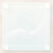 ビーチハウス航海のタートルアクアブルーID623 ガラスコースター (裏面)