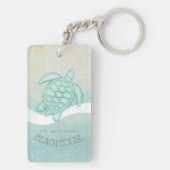 ビーチハウス航海のタートルアクアブルーID623 キーホルダー (裏面)
