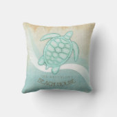 ビーチハウス航海のタートルアクアブルーID623 クッション (裏面)