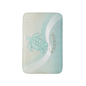 ビーチハウス航海のタートルアクアブルーID623 バスマット (正面縦)
