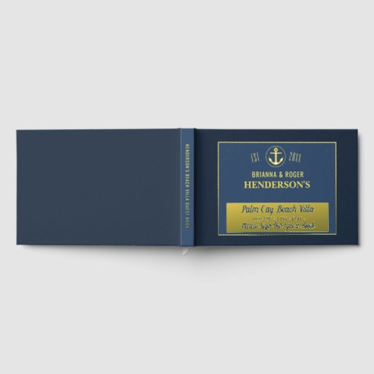 ビーチハウス航海のバケーションレンタルコーラル金ゴールド ゲストブック (全面)