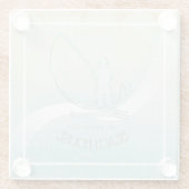 ビーチハウス航海のフィッシャーマンアクアブルーID623 ガラスコースター (裏面)