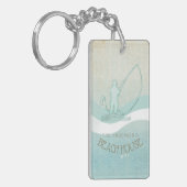 ビーチハウス航海のフィッシャーマンアクアブルーID623 キーホルダー (正面左)