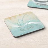 ビーチハウス航海のフィッシャーマンアクアブルーID623 コースター (左側)