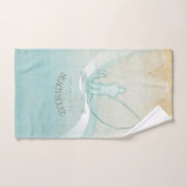 ビーチハウス航海のフィッシャーマンアクアブルーID623 バスタオルセット (ハンドタオル)