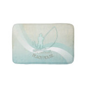 ビーチハウス航海のフィッシャーマンアクアブルーID623 バスマット (正面)