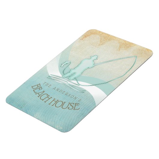 ビーチハウス航海のフィッシャーマンアクアブルーID623 マグネット (左側)