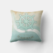 ビーチハウス航海のボートヘルムアクアブルーID623 クッション (裏面)